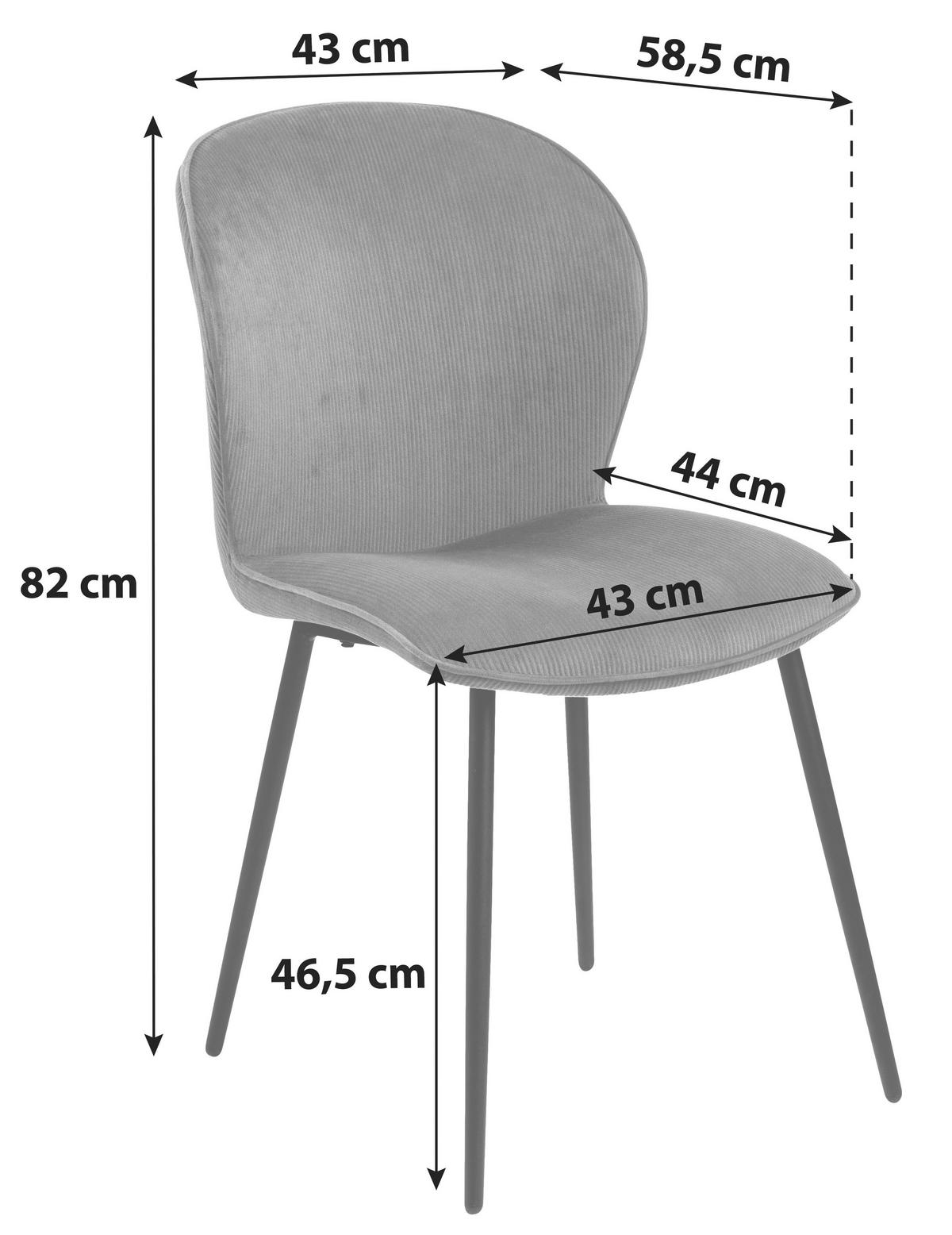 Čalouněná židle EVELYN, olivová - černá/olivově zelená, Konvenční, kov/textil (43/82/58,5cm) - MID.YOU