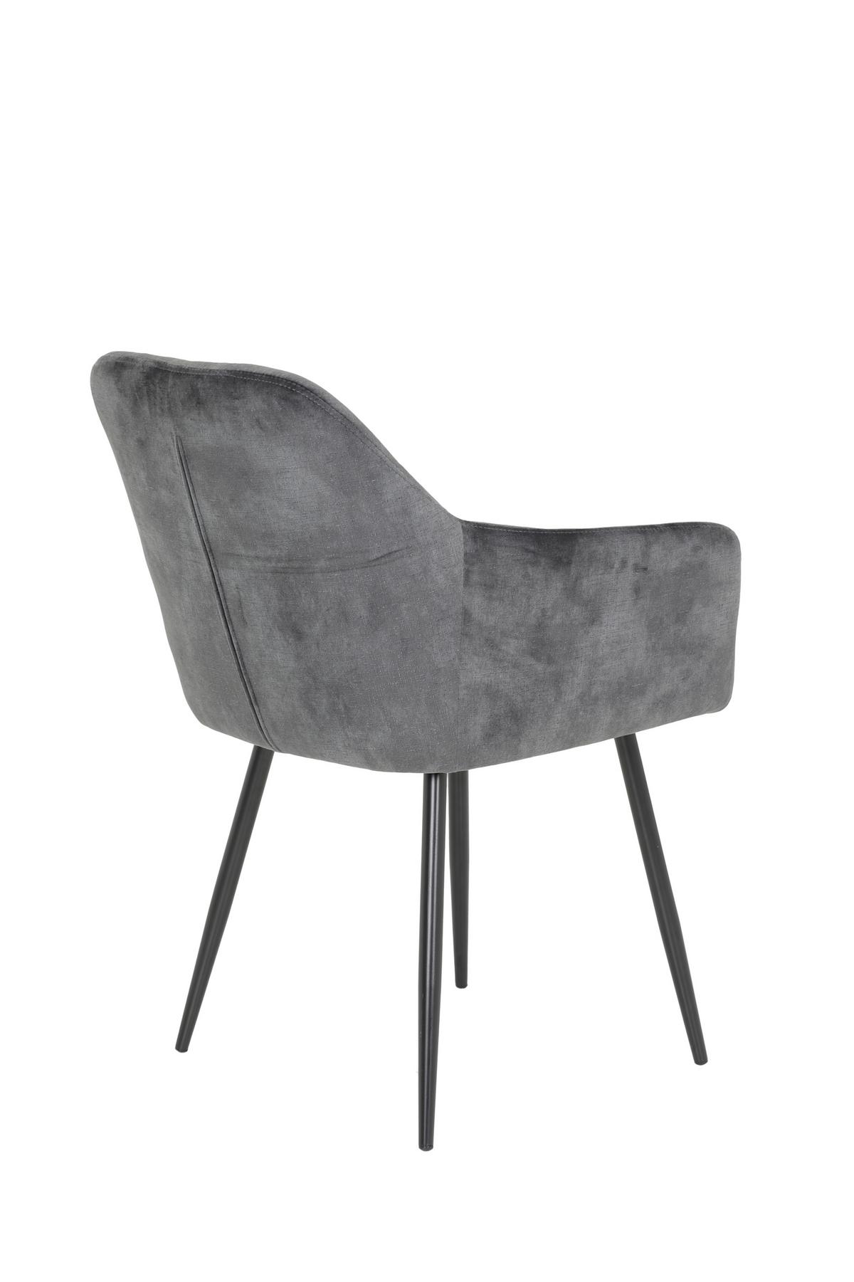 Tischgruppe Jennifer G - Weiß Hochglanz/Anthrazit, MODERN, Holzwerkstoff/Textil (140/76/80cm) - MID.YOU