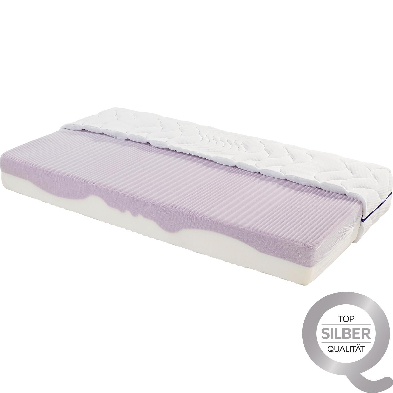 Komfortschaummatratze Ergo Duo 90x200cm Mittelfest - Weiß, Textil (90/200cm) - Primatex