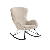 Schaukelstuhl Schwarz, Beige B: 70 Cm - Beige/Schwarz, MODERN, Textil (70/102/94cm) - Livetastic