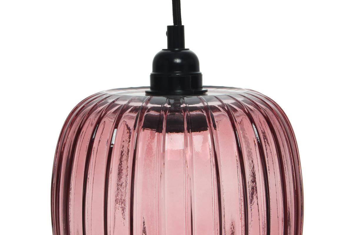Hängeleuchte Claudia H: 24 cm 1-Flammig - Beere, Trend, Glas (18/24/18cm) - Kayoom