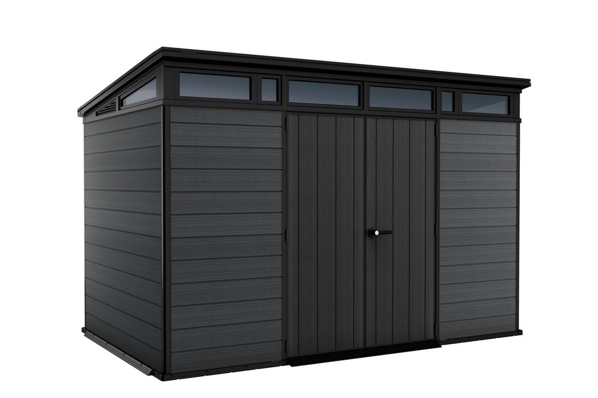 ZÁHRADNÝ DOMČEK CORTINA 2.0 11X7 - tmavosivá, plast (342/218/226cm)