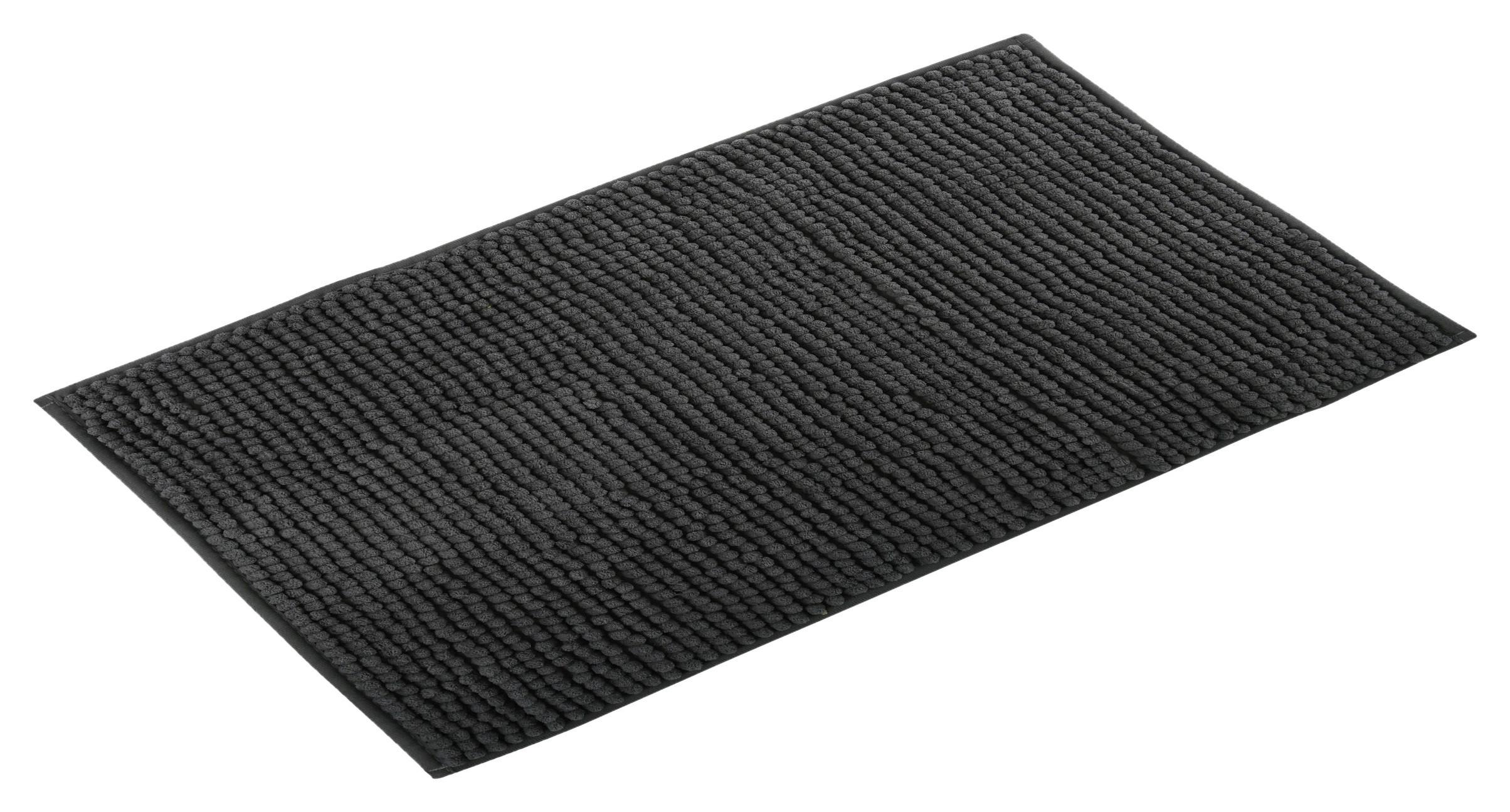 Badteppich Grau 80/50 cm - Grau, KONVENTIONELL (80/50cm) - Spirella