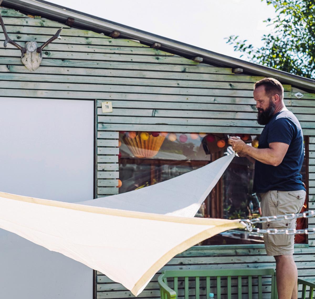 Gartensonnensegel K95894 - Grau, KONVENTIONELL, Textil/Metall (500/500cm) - Siena Garden