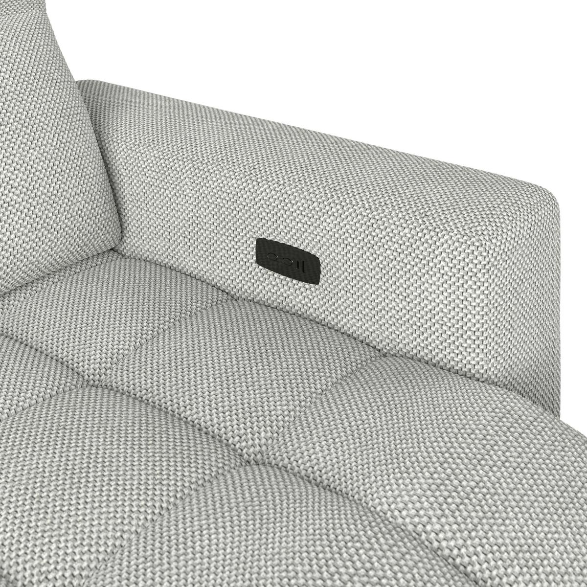 Ecksofa Milano Microfaser hellgrau, B: 178 cm - Hellgrau/Schwarz, MODERN, Holz/Textil (178/256cm) - Luca Bessoni