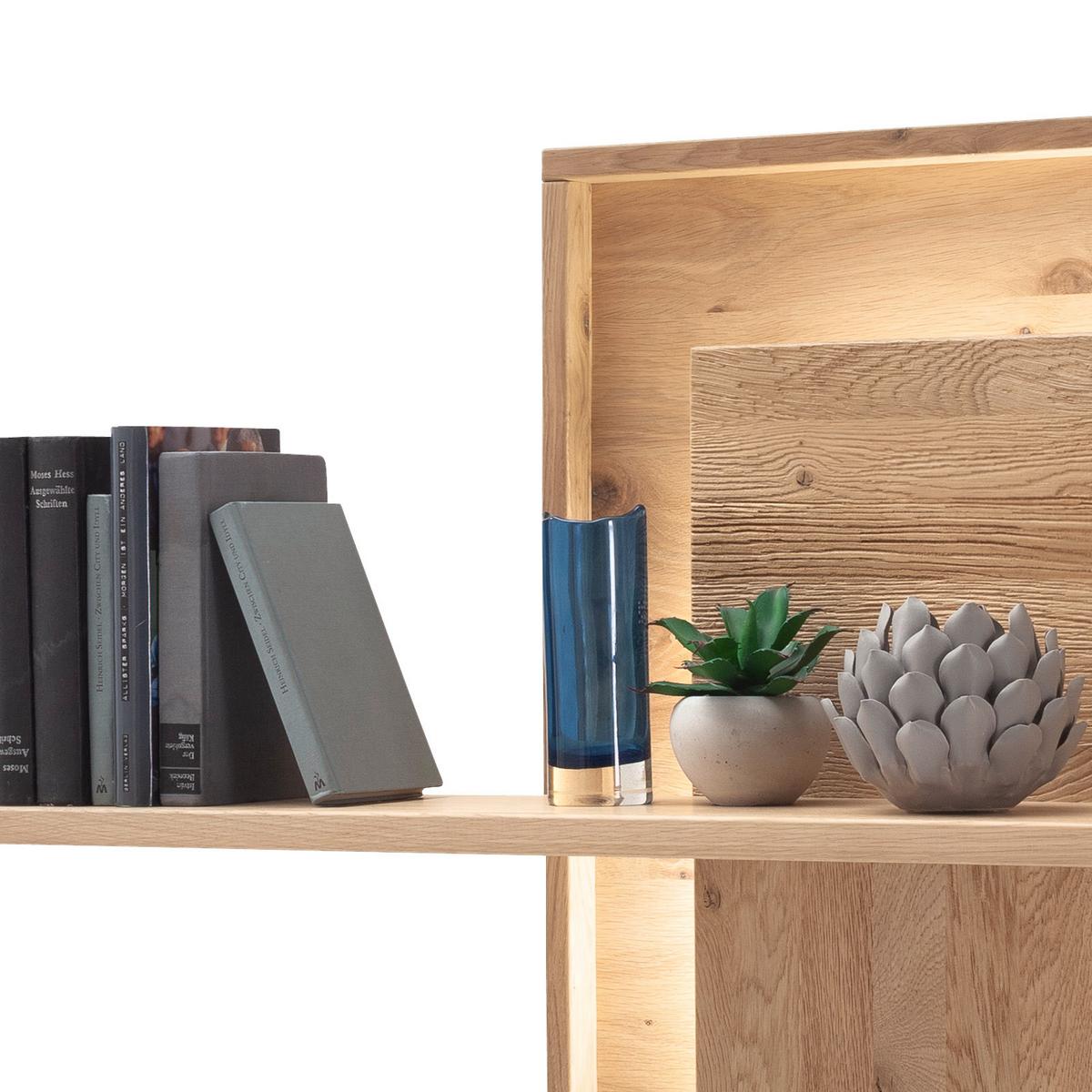 Wandboard Valencia B: 120 cm Eichefarben - Eiche Bianco, Design, Holz/Holzwerkstoff (120/69/26cm) - MID.YOU