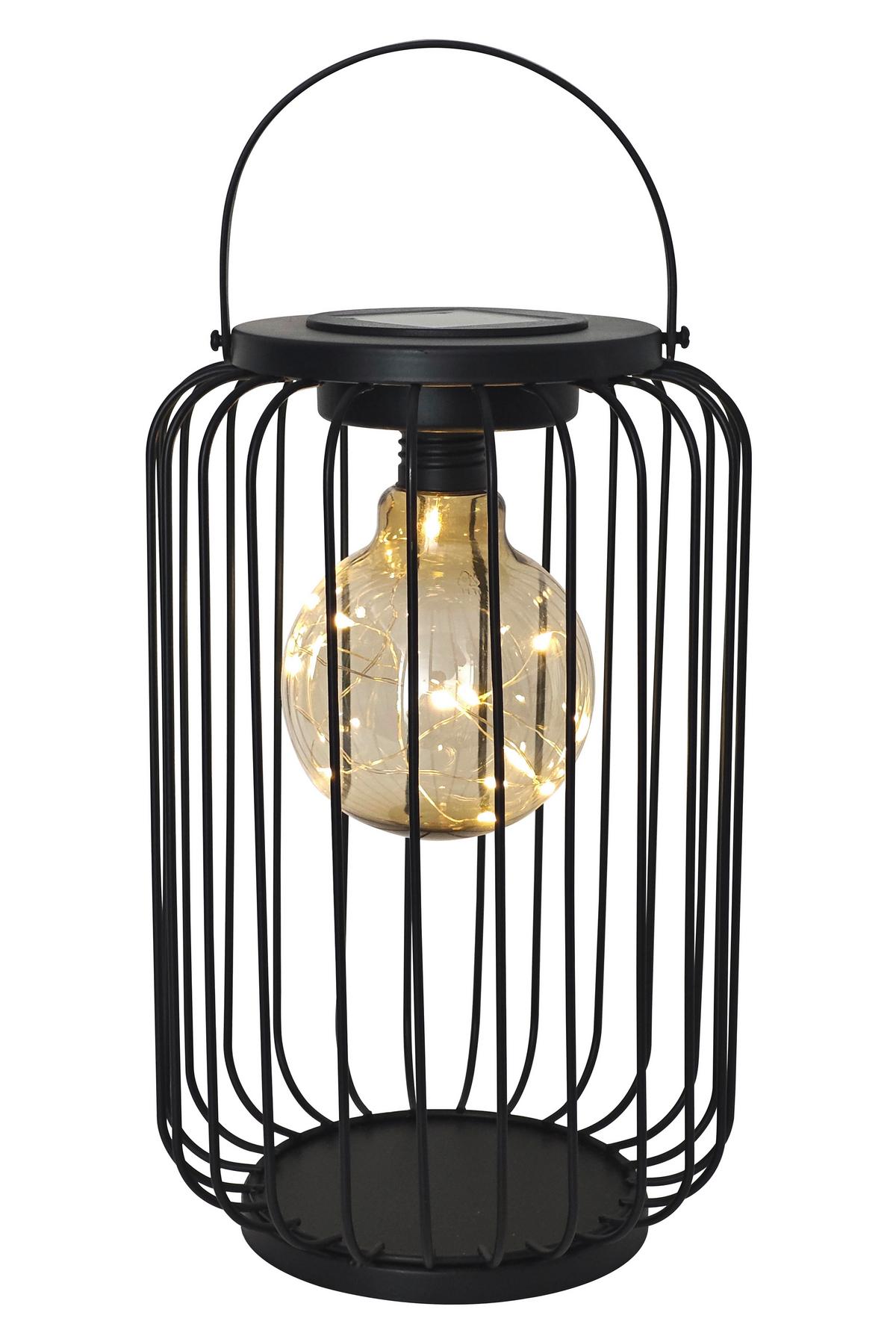 SOLÁRNE SVIETIDLO LATI - čierna, Romantik / Landhaus, kov/plast (17.5/27-35cm) - Mömax