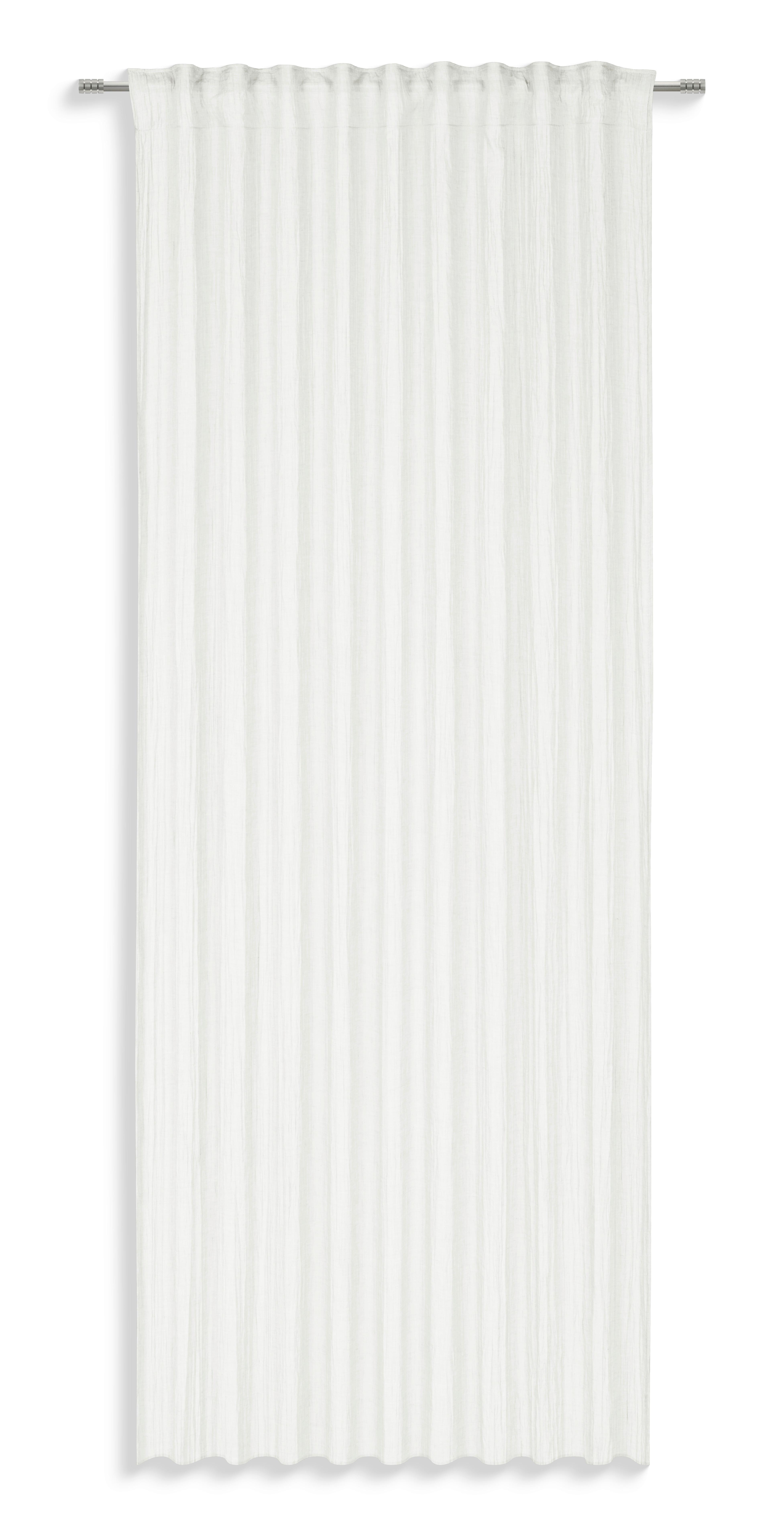 Fertigvorhang Ines - Weiß, MODERN, Textil (140/245cm) - Luca Bessoni