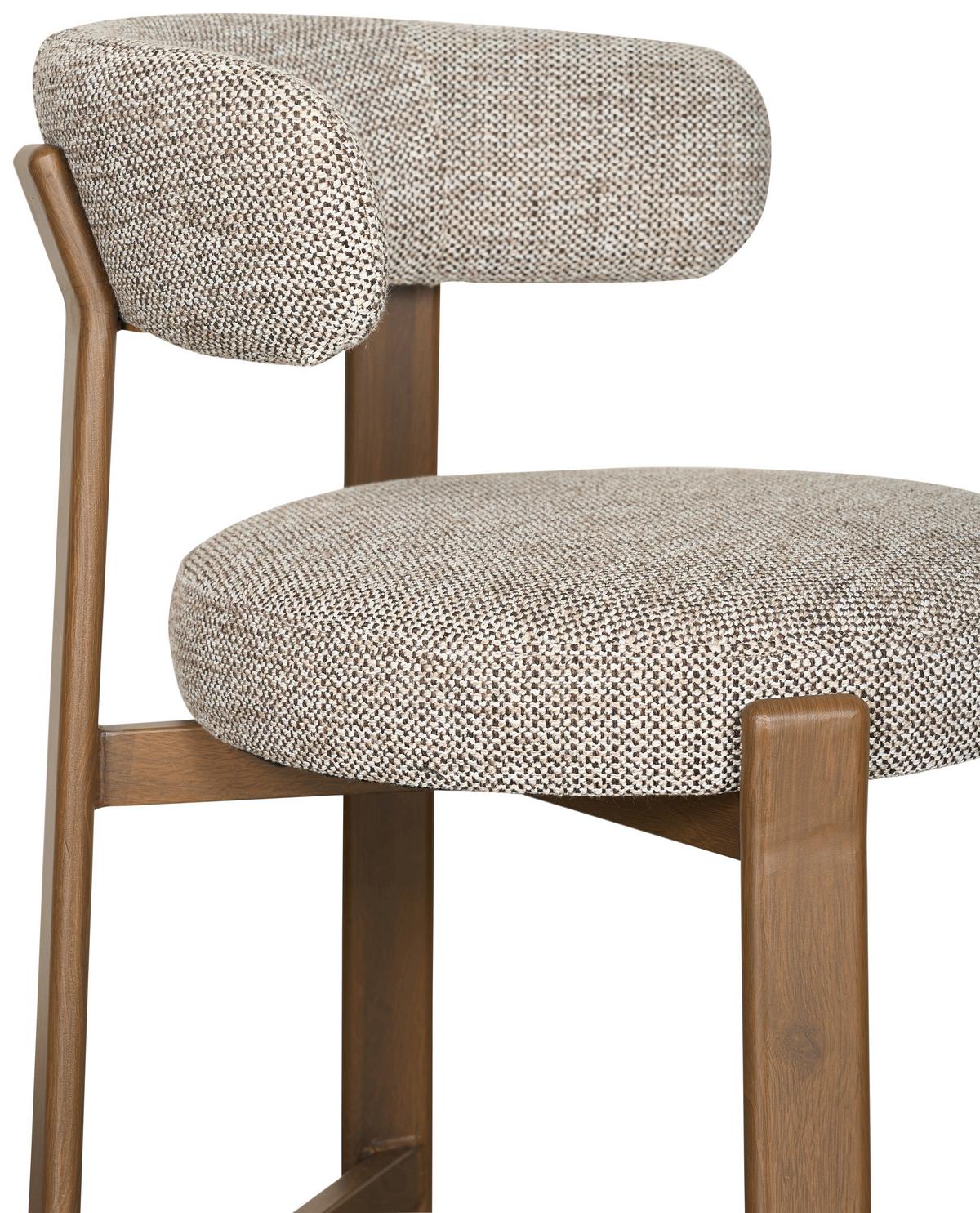 Barhocker Bilbao Braun B: 52 cm - Walnussfarben/Braun, MODERN, Textil/Metall (52/90,5/53,5cm) - Livetastic