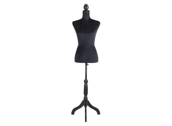 Dekoračná Busta Velvet - čierna, Moderný, drevo/textil (37/160/31cm) Dekoračná Busta Velvet - čierna, Moderný, drevo/textil (37/160/31cm)