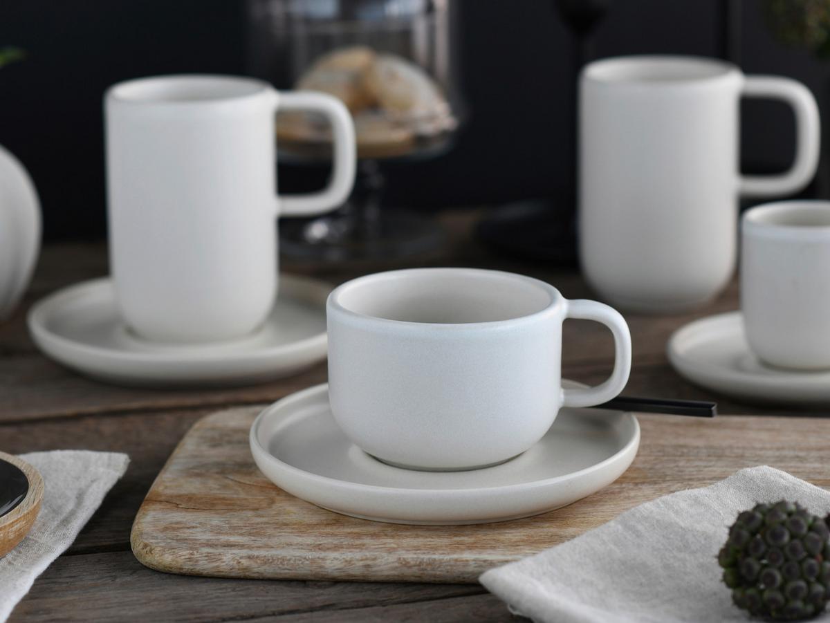Tassenset 12-teilig. Steinzeug, weiß - Weiß, Trend, Keramik (240ml) - Creatable