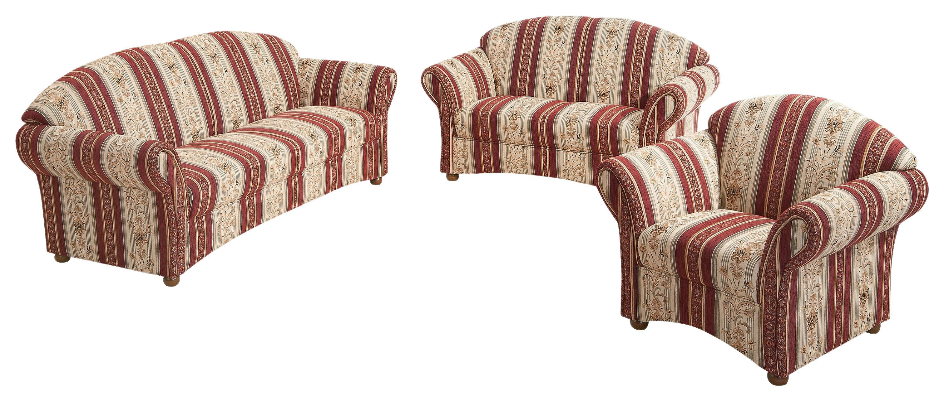 Polstersessel Mit Armlehnen Corona Rot/beige - Beige/Rot, Design, Textil (96/83/86cm) - Max Winzer