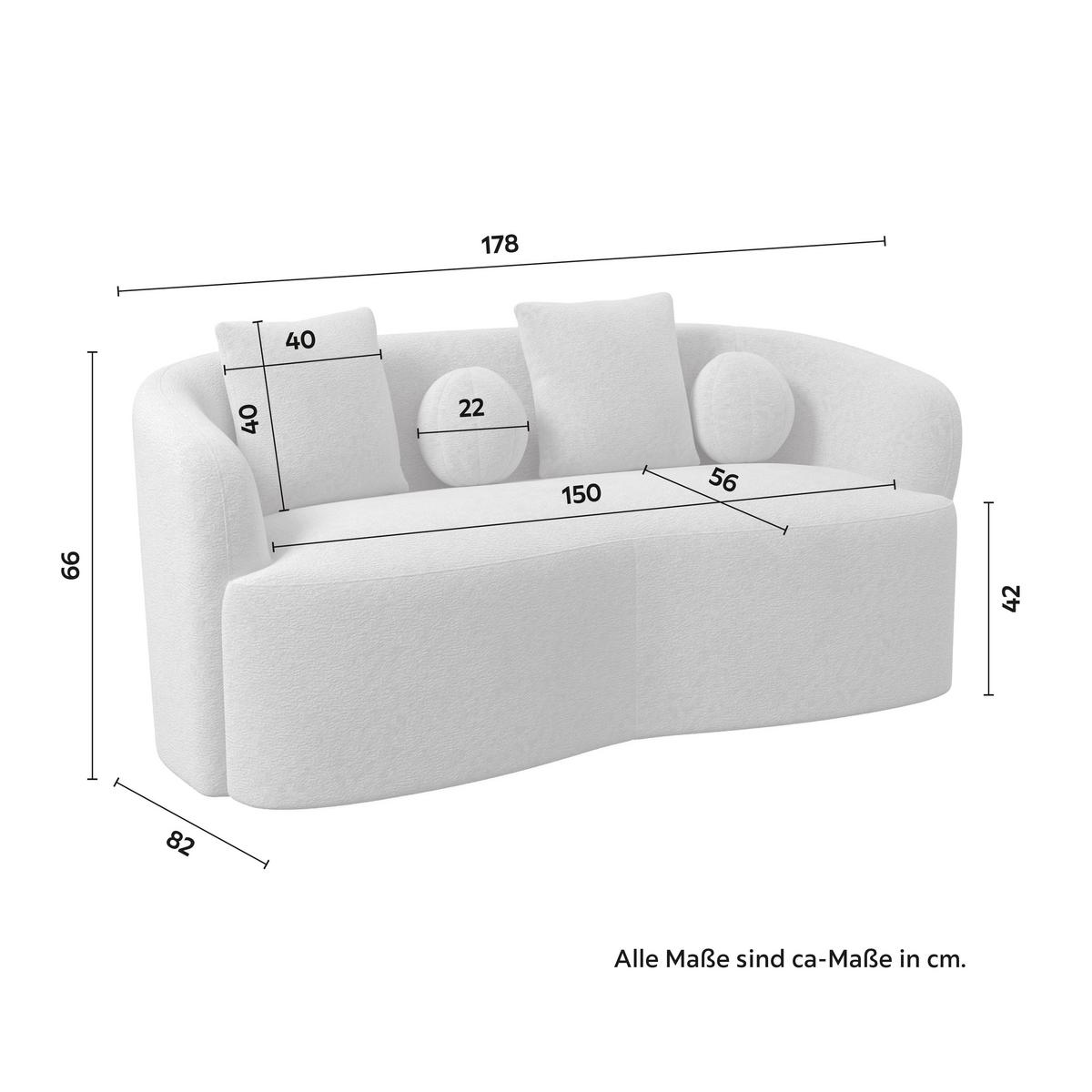 Pohovka JULIE, sivá ženilka, max. 360 kg - sivá, Modern, drevo/textil (178/66/82cm) - Bessagi Home