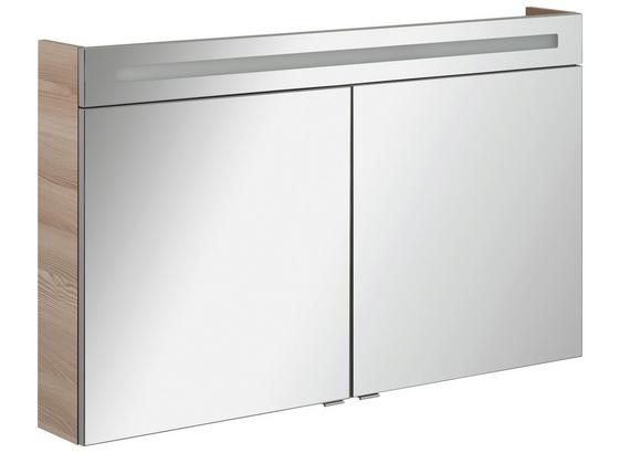Spiegelschrank B. Clever 120 cm Esche - Eschefarben, MODERN, Glas/Holzwerkstoff (120/71/16cm) - Fackelmann Spiegelschrank B. Clever 120 cm Esche - Eschefarben, MODERN, Glas/Holzwerkstoff (120/71/16cm) - Fackelmann