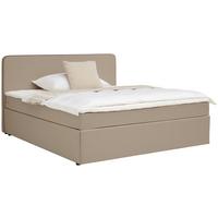 Boxspringbett mit Topper 180x200 cm Anton Beige - Beige, KONVENTIONELL, Holz/Textil (180/200cm) - P & B
