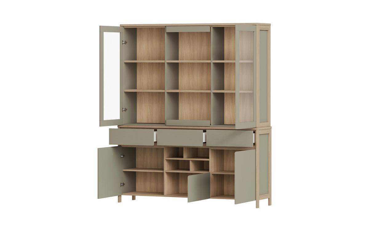 Buffet Stranda Eukalyptus/Holzfarben B: 164cm - Eichefarben/Eukalyptusholzfarben, Design, Holzwerkstoff (164/195/39cm) - MID.YOU