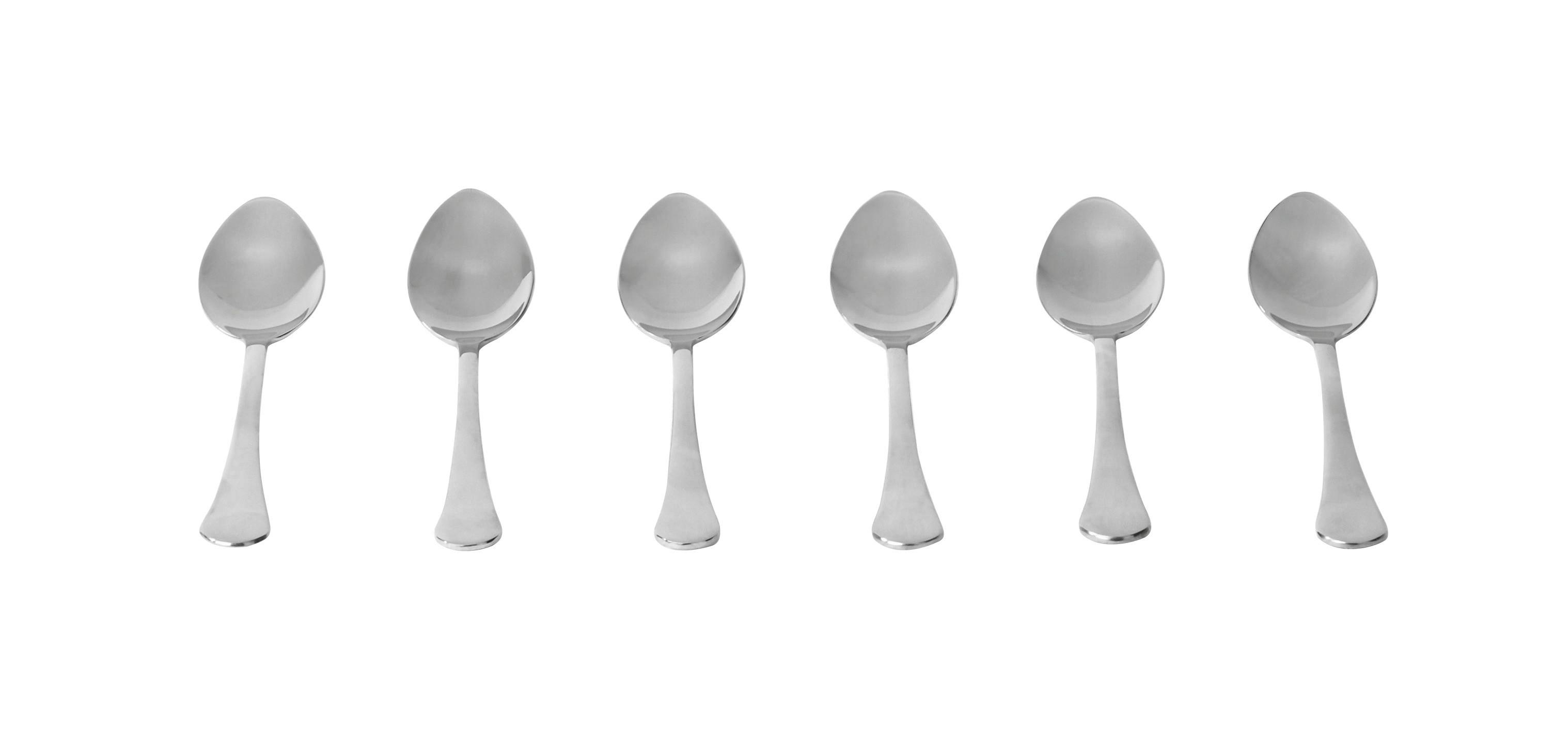 Kaffeelöffel Angela 6er-set L: Ca. 11,8 Cm - Edelstahlfarben, KONVENTIONELL, Metall (11,8cm) - Luca Bessoni