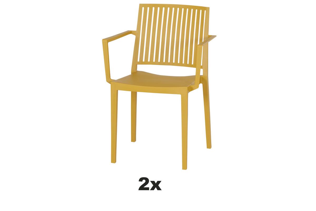 Stapelstuhl T20084 - Gelb, Basics, Kunststoff (57/80/56cm) - Siena Garden