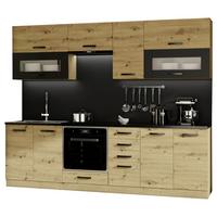 Konyhablokk Sabine - Artisan tölgy, Modern, faalapú anyag (260cm) - Best Price