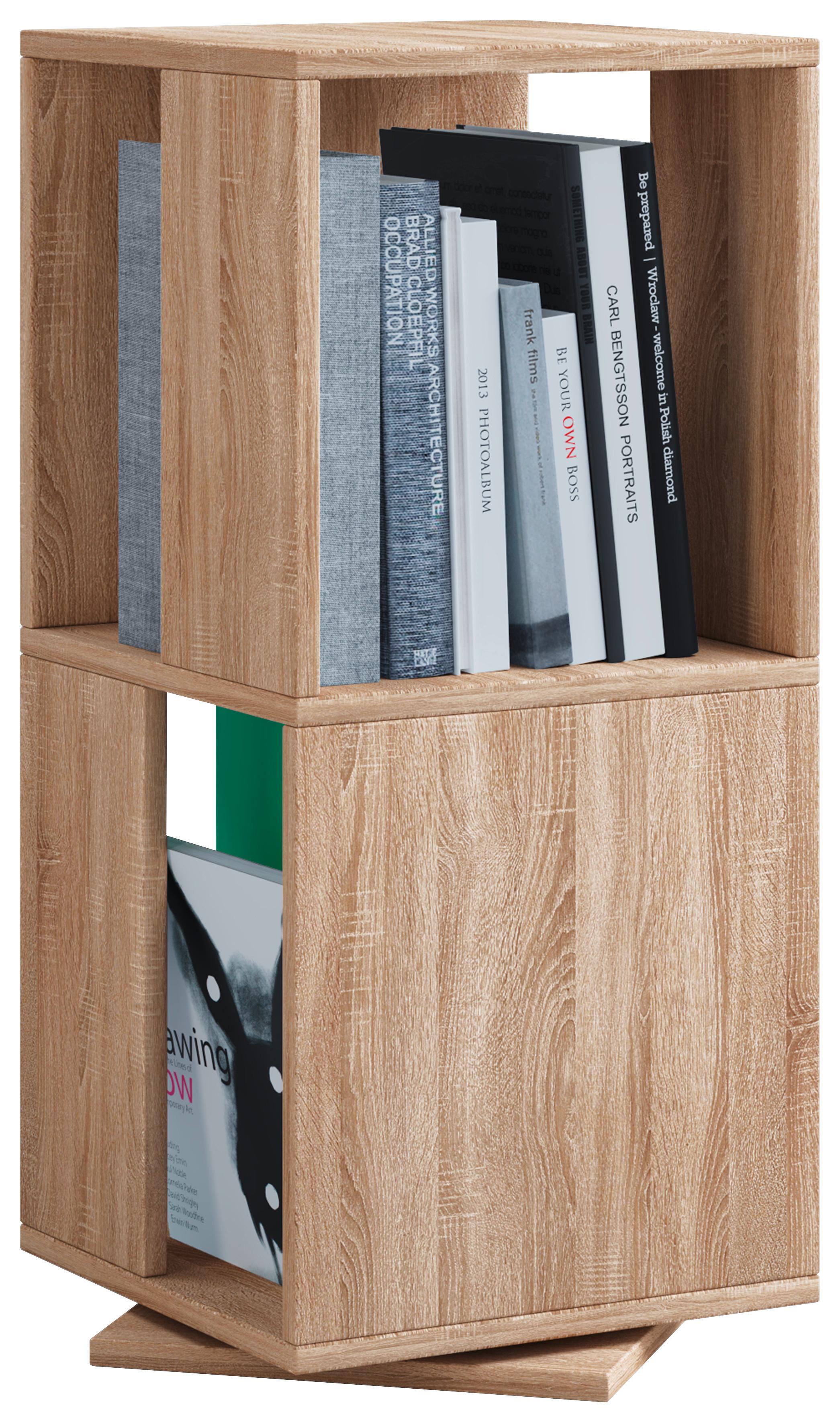 Standregal drehbar Stifta L B: 34 cm Sonoma Eiche Dekor - Sonoma Eiche, Basics, Holzwerkstoff (34/74/34cm) - MID.YOU