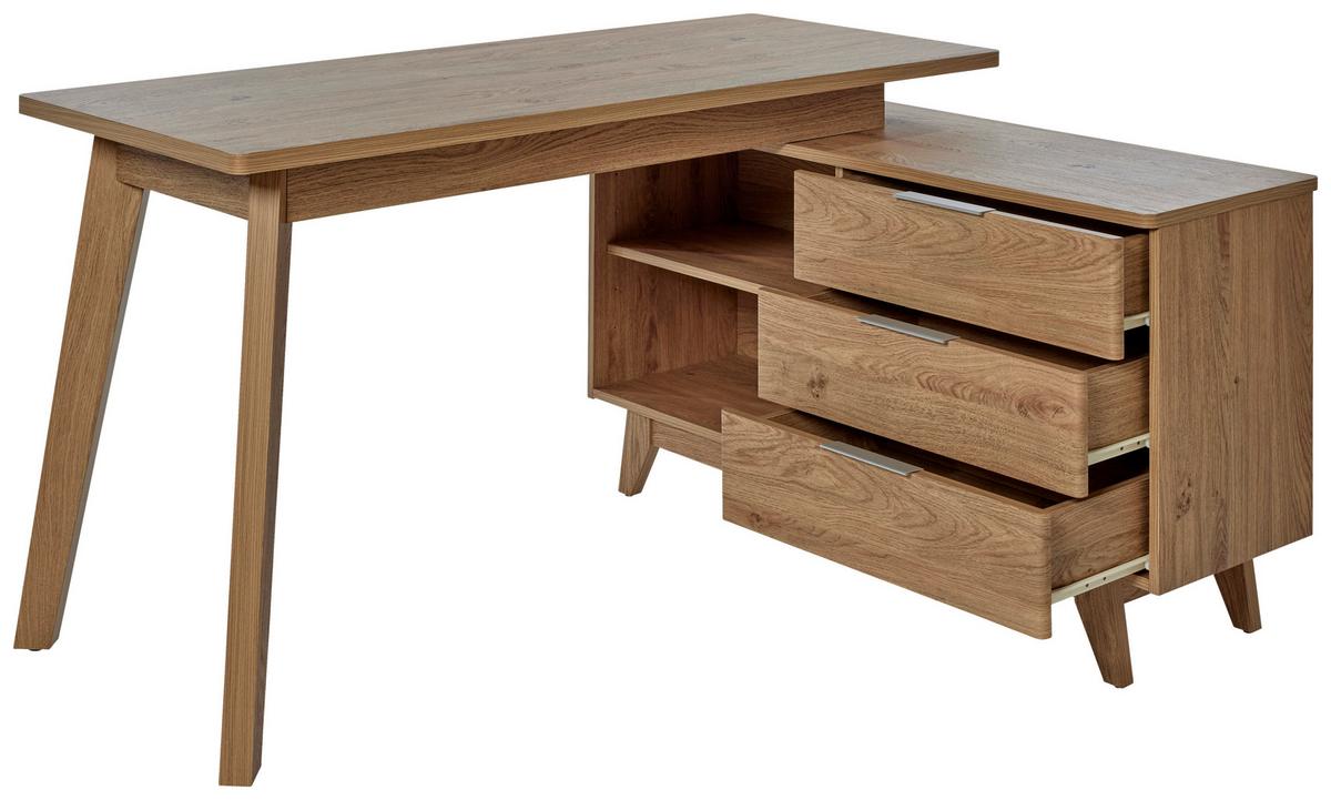 Eckschreibtisch Libre D 240 E* - Eichefarben, MODERN, Holzwerkstoff (140/118/76cm) - Livetastic