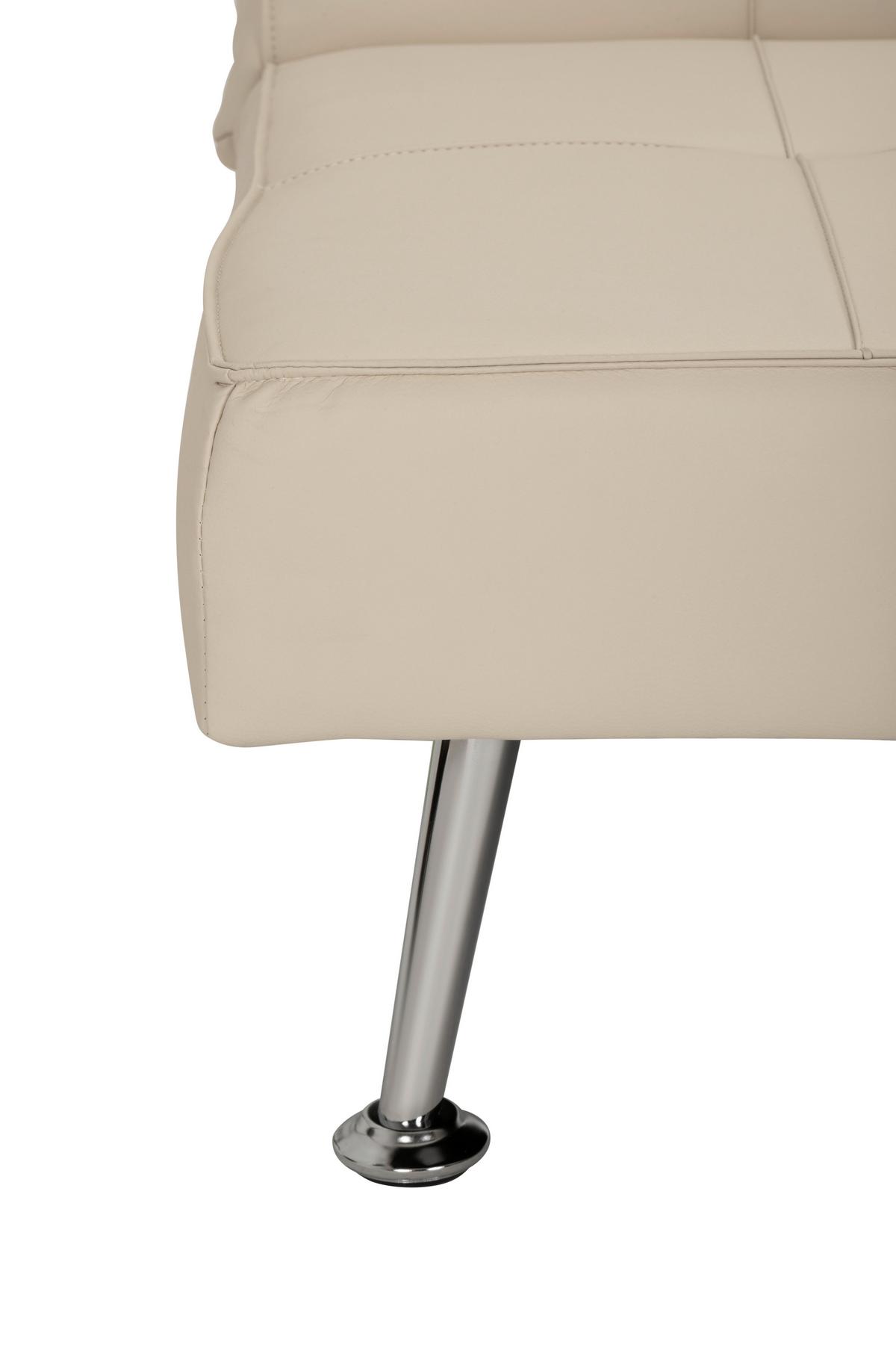 Schlafsofa Silva - Silberfarben/Creme, Basics, Textil (179/74/91cm) - P & B