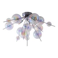 Deckenleuchte Explosion Ø 57 Cm 6-Flammig Aus Glaskugeln - Chromfarben, Trend, Glas/Metall (57/38cm) - Näve
