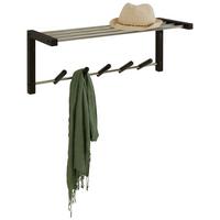 Nástenný vešiak BENNY - čierna/chrómová, Konventionell, kov/drevo (79/30/25cm) - Mömax