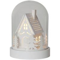 Led-dekoleuchte 410047 Kupol - Klar/Weiß, Basics, Glas/Holz (12,5/17,5cm) - Eglo