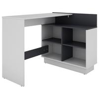 Eckschreibtisch Berni - Graphitfarben/Weiß, MODERN, Holzwerkstoff (102/80/77,5cm) - MID.YOU