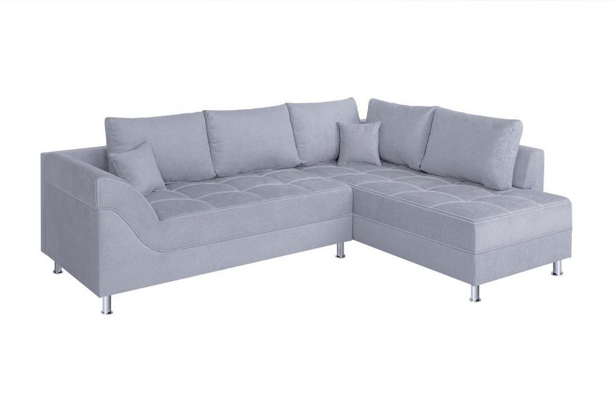 Rohová sedačka BENNY, obojstranná, sivá - čierna/sivá, Design, kompozitné drevo/textil (267/202cm) - P & B