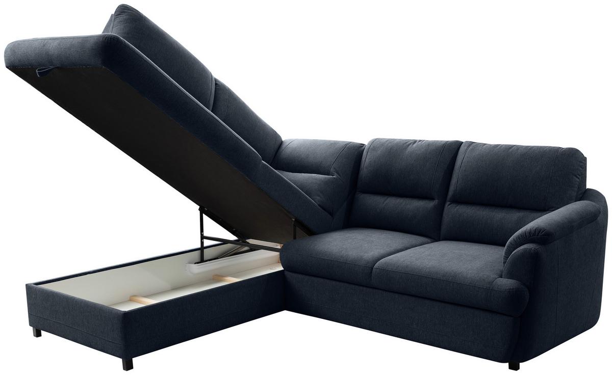 Ecksofa Gusto Blau S: 200x240 cm - Blau/Greige, Basics, Textil (200/240cm)