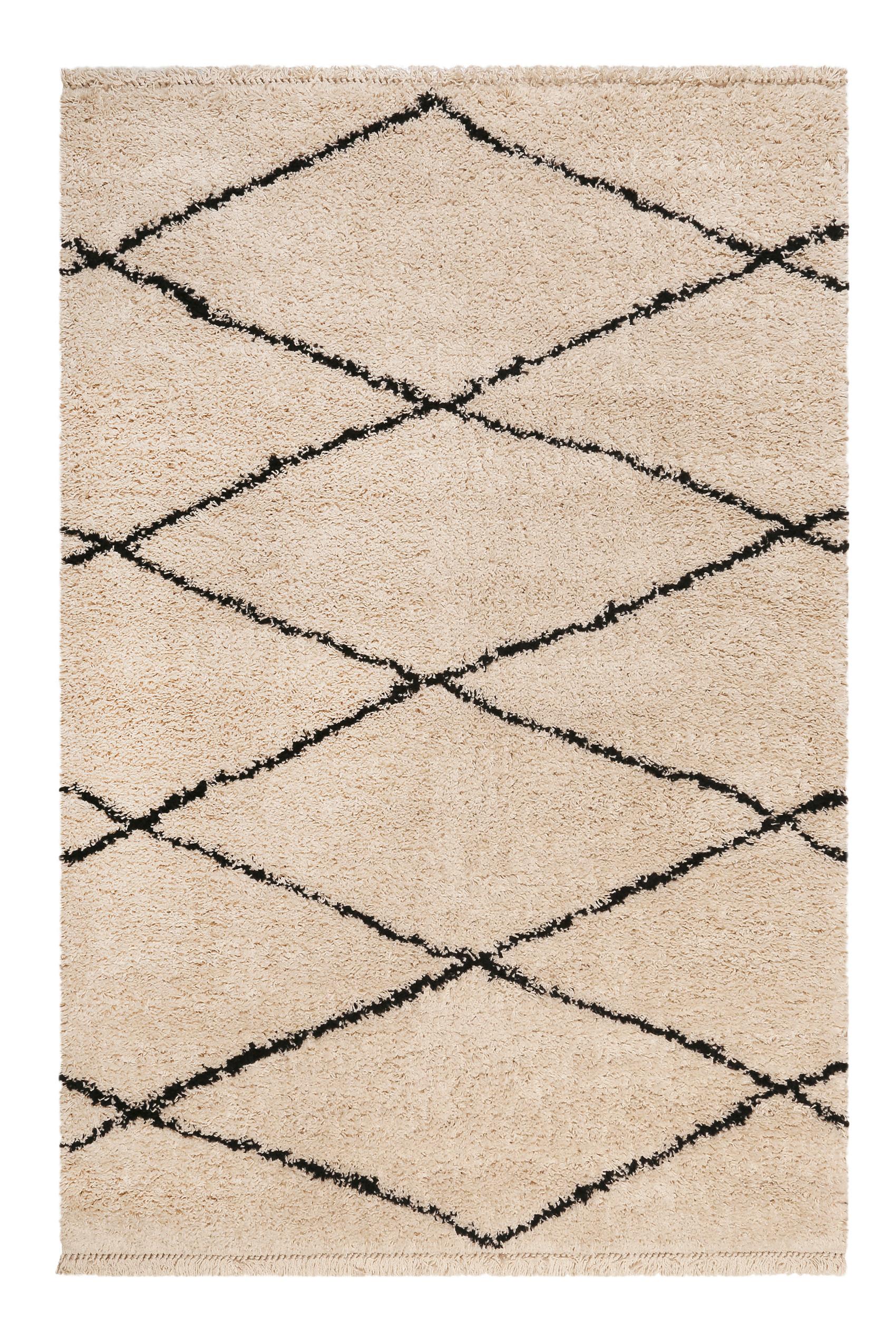 Hochflorteppich Studio One - Beige, Design, Textil (133/200cm) - WECON HOME