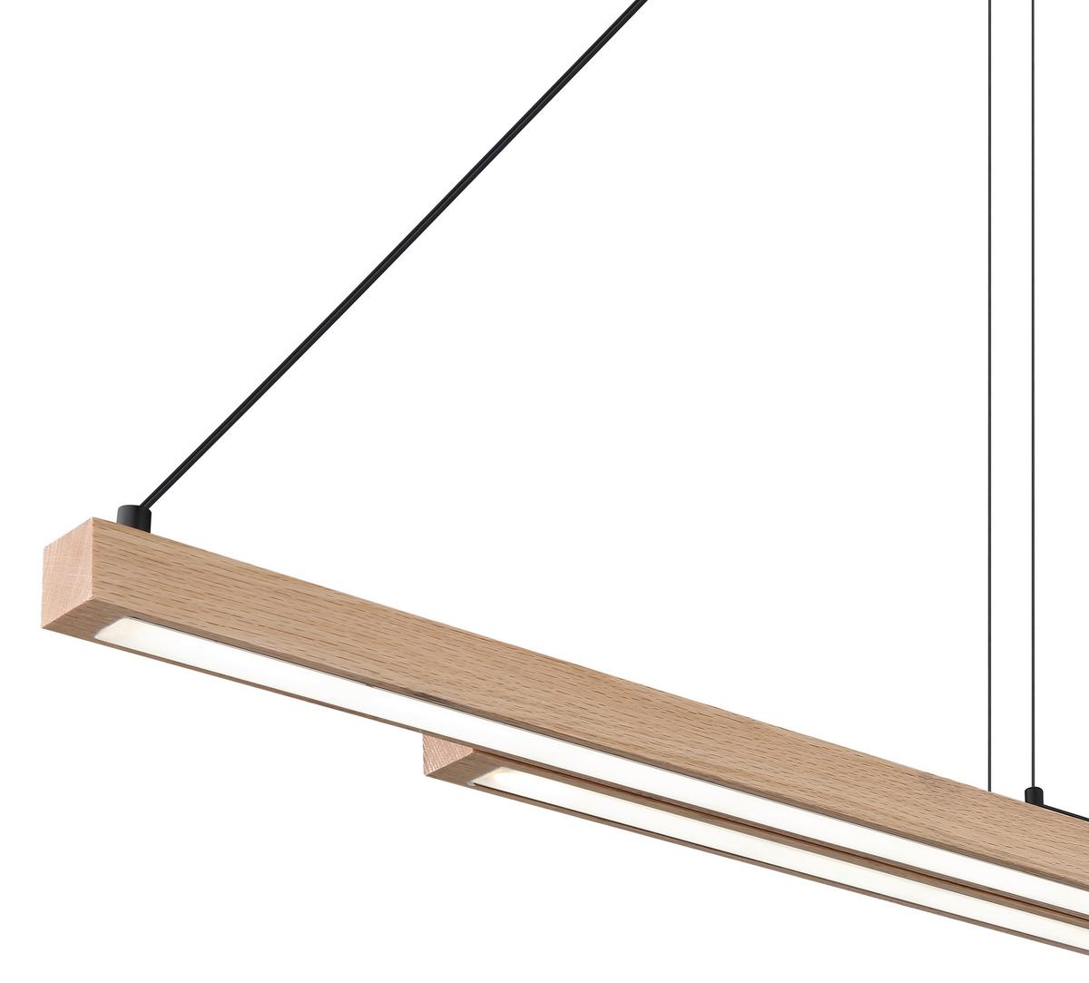 Led-hängeleuchte 15537w - Dunkelbraun/Schwarz, Design, Kunststoff/Metall (171/7/120cm) - Globo