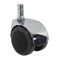 Bürostuhlrollen Rolo Lux Schwarz/chrom Ø 5 Cm 5er-Set - Chromfarben/Schwarz, Basics, Kunststoff/Metall (5/5,8/5cm) - MID.YOU