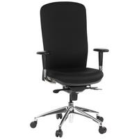 Drehstuhl High-Tec Schwarz - Silberfarben/Schwarz, MODERN, Kunststoff/Textil (59/124/51cm) - MID.YOU