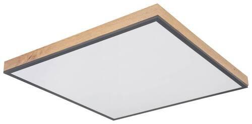LED-Deckenleuchte Doro L: 59 cm - Opal/Graphitfarben, Basics, Kunststoff/Metall (59/59/6,5cm) - Globo