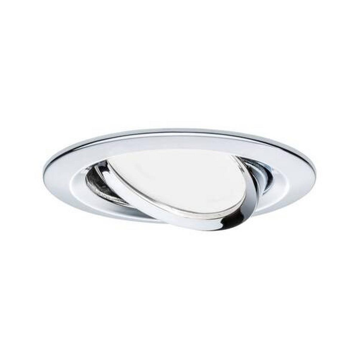 LED-Deckenleuchte 3er-Set Ø 8,4 cm, 3-Flammig, Rund - Chromfarben/Alufarben, Basics, Metall (8,4cm) - Paulmann