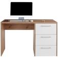 Schreibtisch mit Stauraum B 124cm H 73cm Box, Eiche Dekor - Eichefarben, MODERN, Holzwerkstoff (123,4/73/50cm) - Ondega