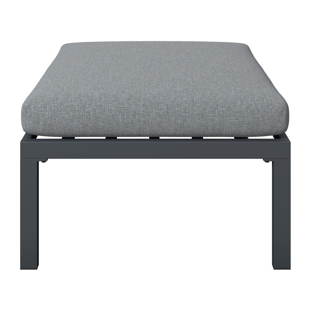 Loungegarnitur Basel - Dunkelgrau/Naturfarben, MODERN, Kunststoff/Textil - Beldano