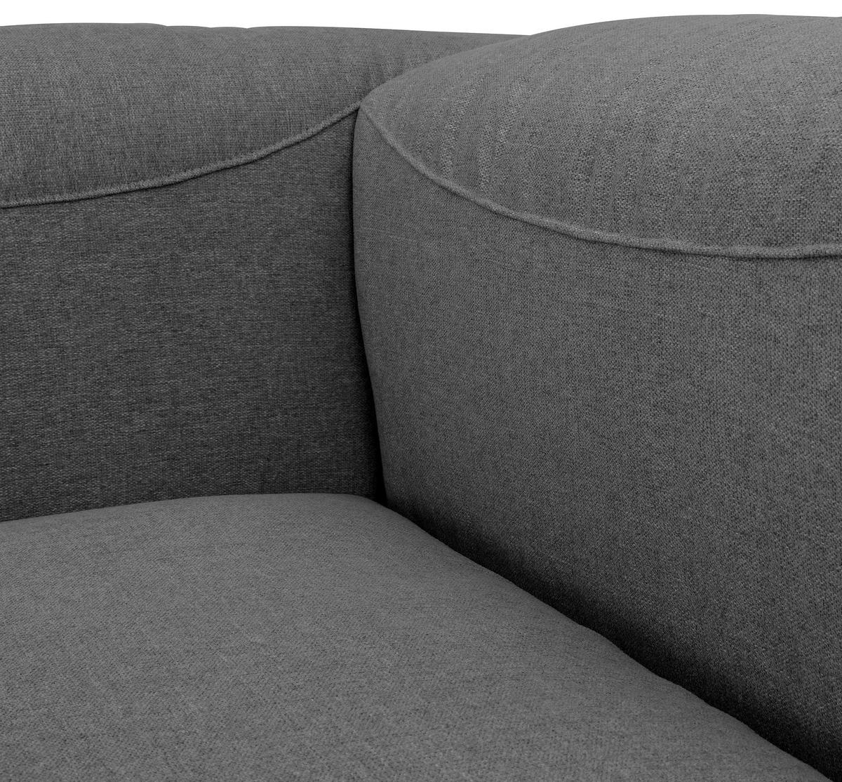 Recamiere Lena Anthrazit Rücken Echt - Anthrazit, Design, Textil (160/73/100cm) - Max Winzer