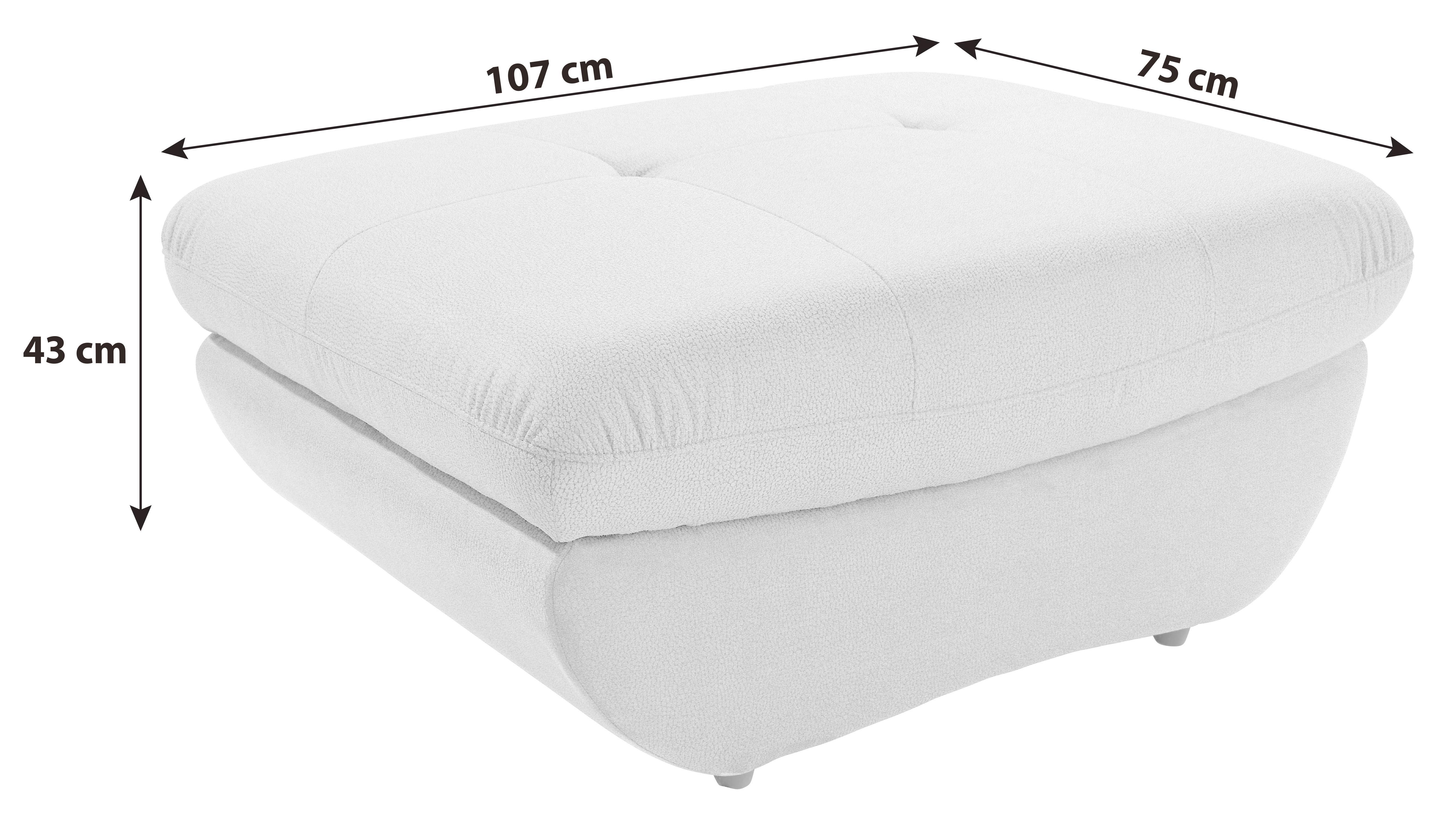 Hocker Park mit Stauraum Webstoff Currygelb H: 43 cm - Currygelb/Schwarz, MODERN, Textil (107/75cm) - Luca Bessoni