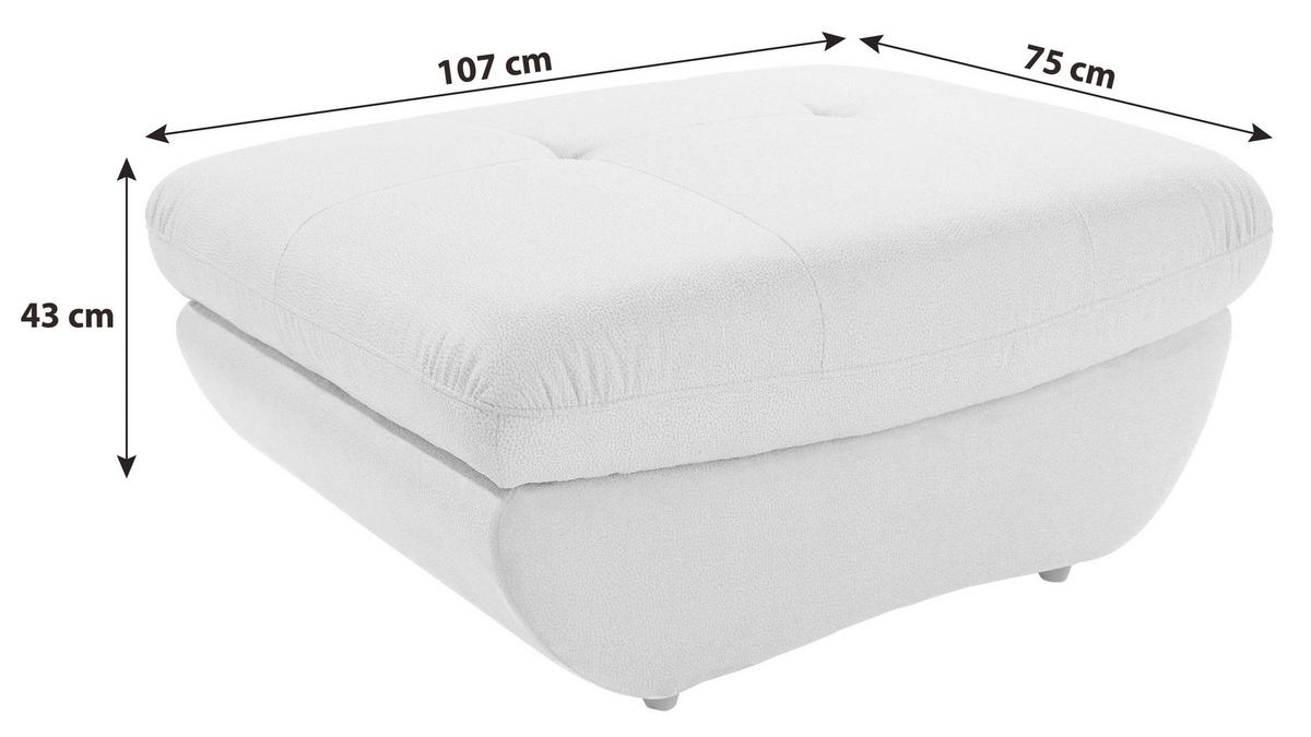 Hocker Park mit Stauraum Webstoff Currygelb H: 43 cm - Currygelb/Schwarz, MODERN, Textil (107/75cm) - Luca Bessoni