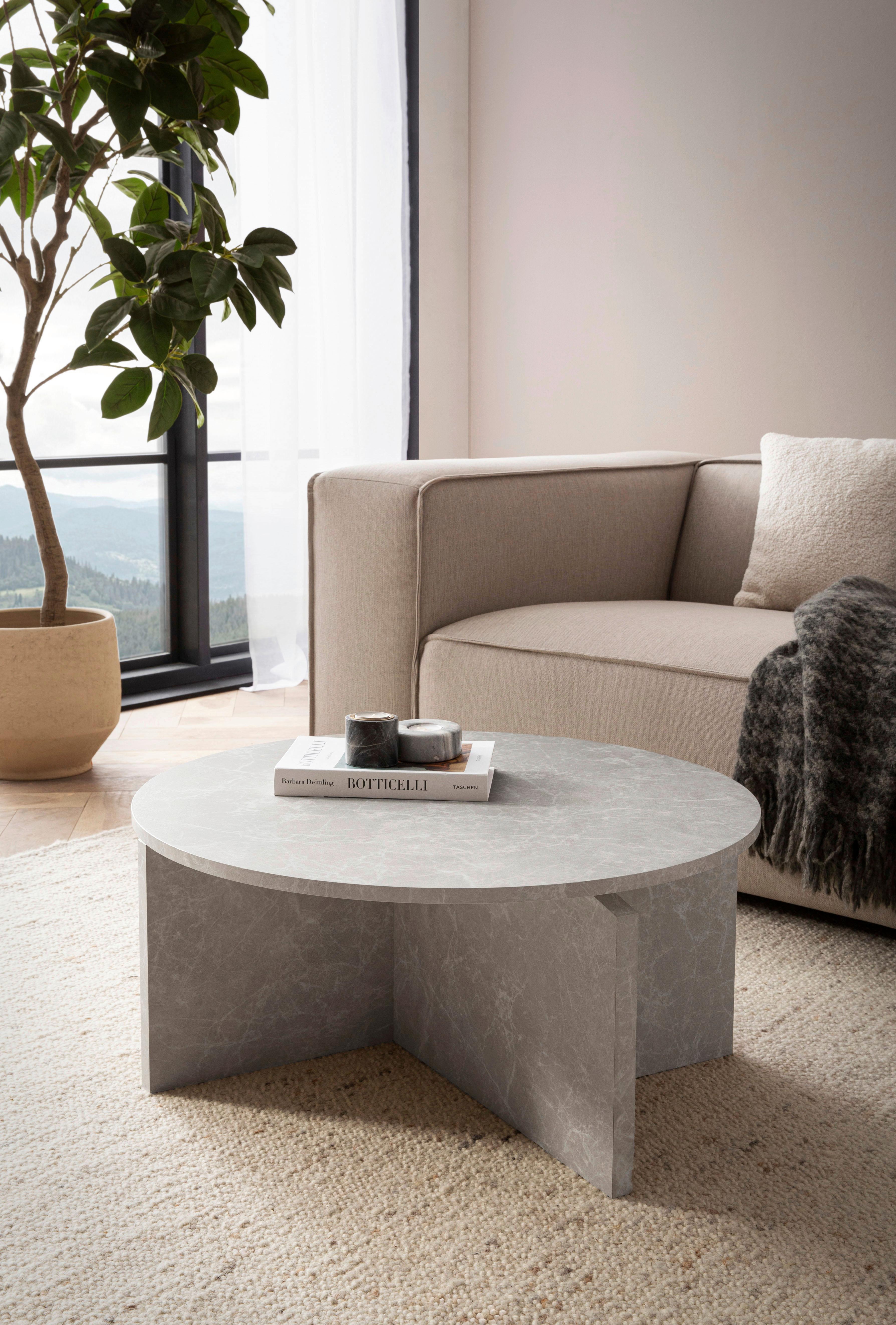 Couchtisch Sandfarben L: 70 cm - Sandfarben, Design, Holzwerkstoff (70/70/33cm) - Livetastic