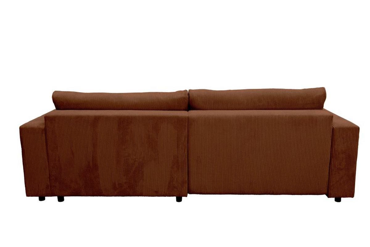 Rohová sedačka XELA, sezení boxspring., karamel.m. - černá/karamel, Moderní, textil (265/170cm)