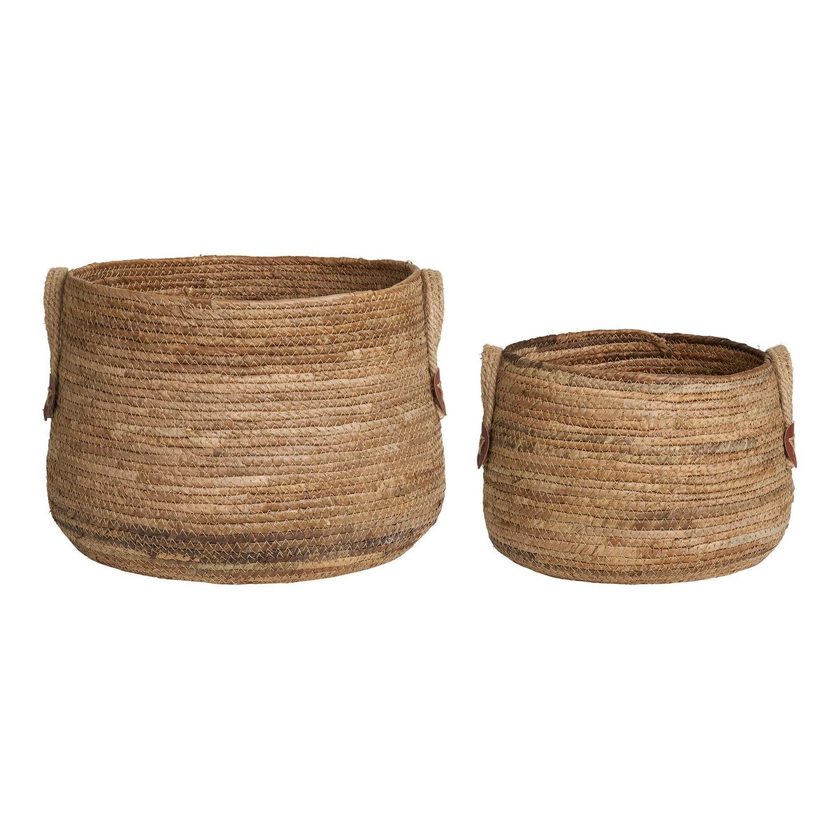 Korbset Aosta Braun 2-Teilig - Braun, Design, Holz