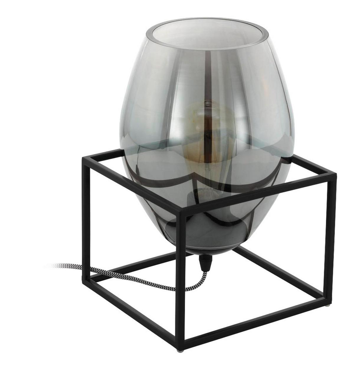 Tischleuchte 97209 * Olival 1 - Schwarz, Design, Glas/Metall (20/20/30,5cm) - Eglo