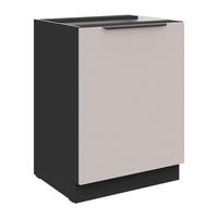 Konyhai Alsószekrény Arona 60/82cm - bézs/fekete, Modern, faalapú anyag (60/82/52cm)