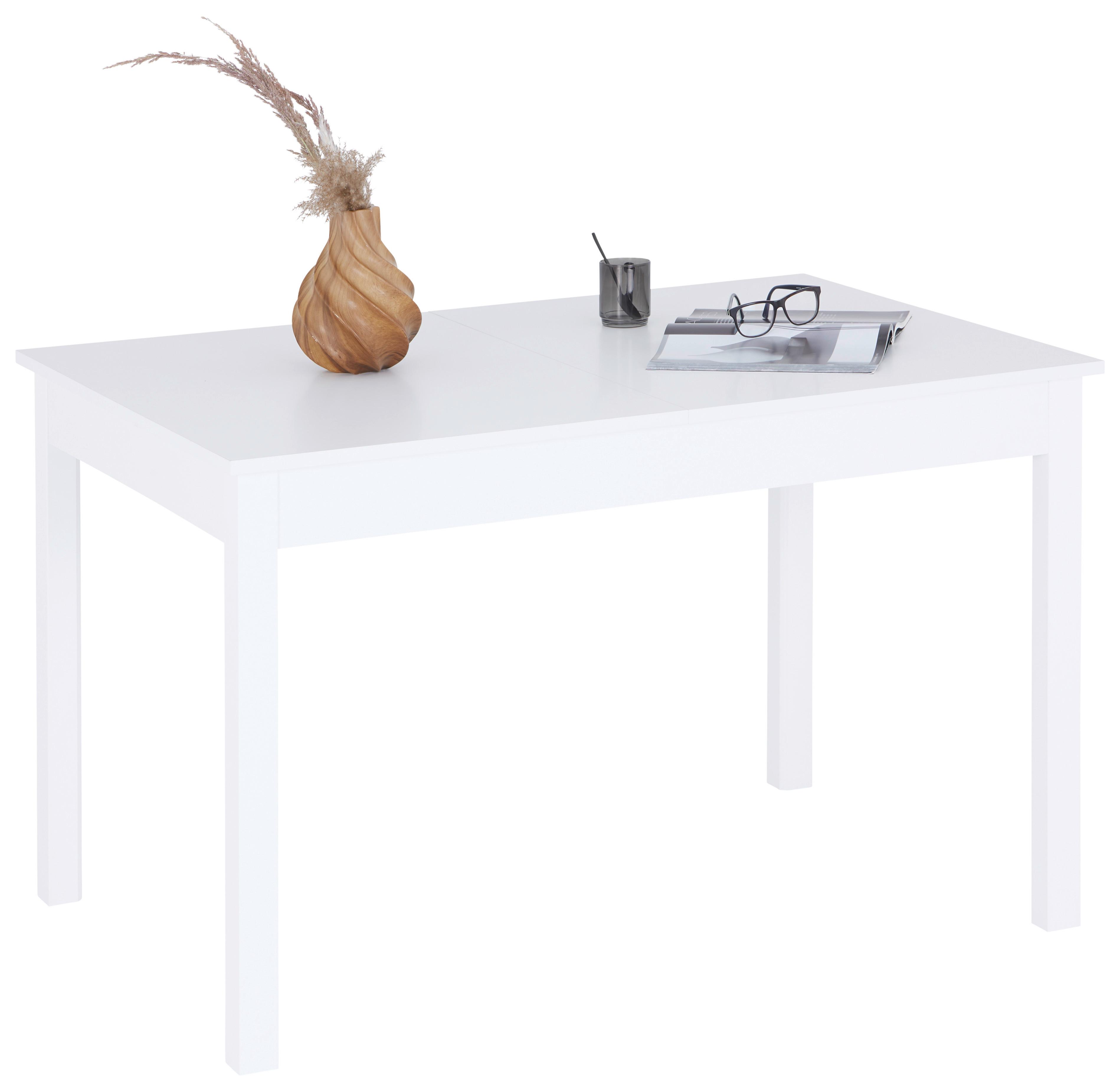 Esstisch ausziehbar Brick 120-160x76cm Weiß