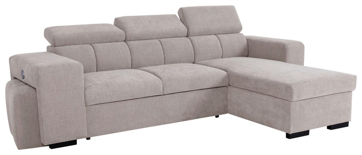 Ecksofa Sirius M grau, 251x165cm - Grau, KONVENTIONELL, Holz/Holzwerkstoff (251/165cm)
